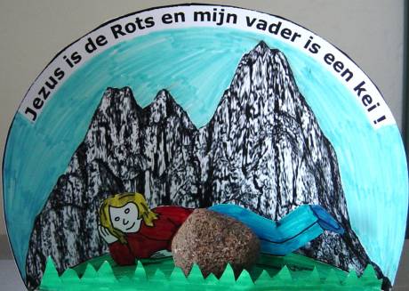 Jezus is de rots en mijn vader is een kei